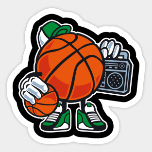 Breakdancing Basketball Sticker